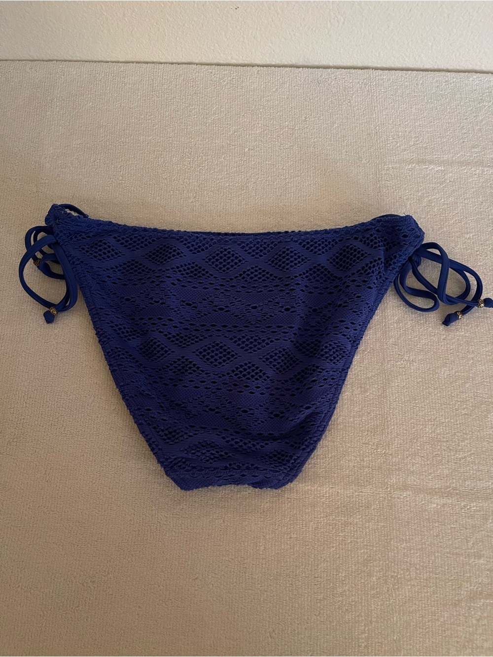 Freya Blue Crochet Tie-Side Bikini Bottom - NWOT - Medium - Picture 2 of 5